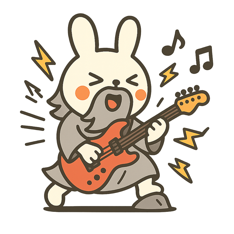 Wise bunny with charts